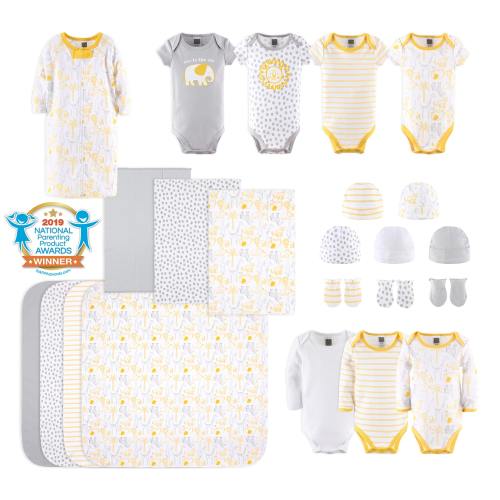 The Peanutshell 0-3m Sunshine Jungle Baby Unisex Knit 23-pc. Baby Clothing Set