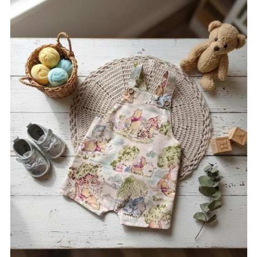 Vintage Winnie the Pooh Romper: Baby 1st Birthday Outfit, Overalls for Boys and Girls