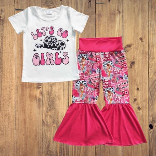 Lets Go Bell Bottoms Girl Boutique Outfit, Western Outfit