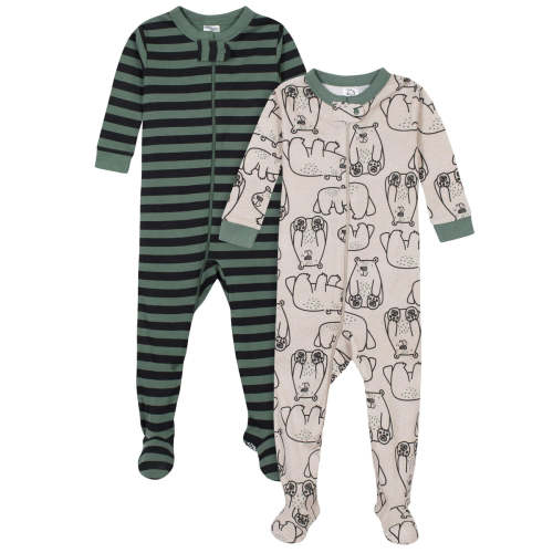 2-Pack Baby & Toddler Boys Bear Snug Fit Footed Cotton Pajamas – Gerber Childrenswear