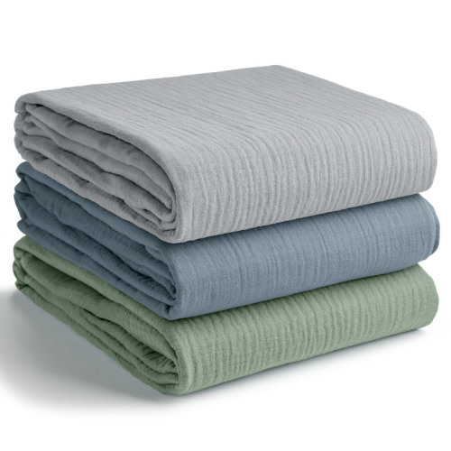 Comfy Cubs Muslin Swaddle Blankets Pack of 3 - 42" x 42" Soft Cotton Baby Blanket Set, Large Multipurpose Wraps for Newborns | Wayfair
