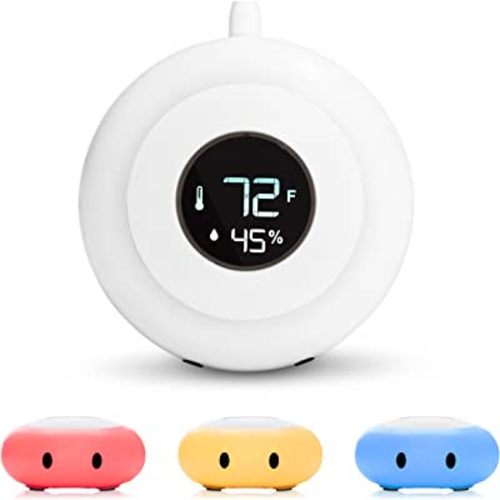 Amazon.com: LittleHippo Kelvin Room Thermometer, Hygrometer and Color Changing Night Light - Indoor Temperature Monitor - Digital Thermostat and Humidity Gauge - Home Thermometer for Kids Bedroom or Nursery : Baby