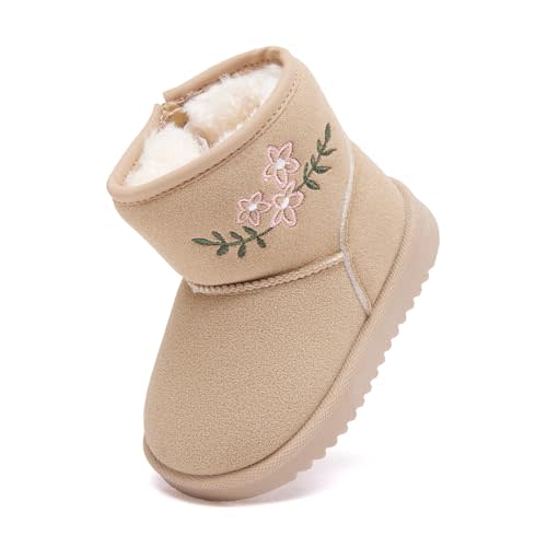 BMCiTYBM Baby Snow Boots Infant Boy Girl Winter Boots Nonslip Lightweight Outdoor Warm Shoes for Cold Weather 6 9 12 18 24 Months(Infant/Toddler)