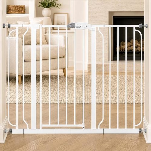 Regalo Safety 36" Extra Tall and 49" Wide Baby Gate for Doorways & Bottom of Stairs, Pressure Mounted Walk Through Baby Gate for Toddlers & Pets, Tested & Safe, American Designed, American Owned