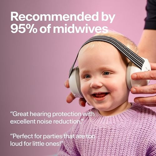 Alpine Muffy Baby Ear Protection for Babies and Toddlers up to 36 Months - CE & ANSI Certified - Noise Reduction Earmuffs - Comfortable Baby Headphones Against Hearing Damage & Improves Sleep - Pink