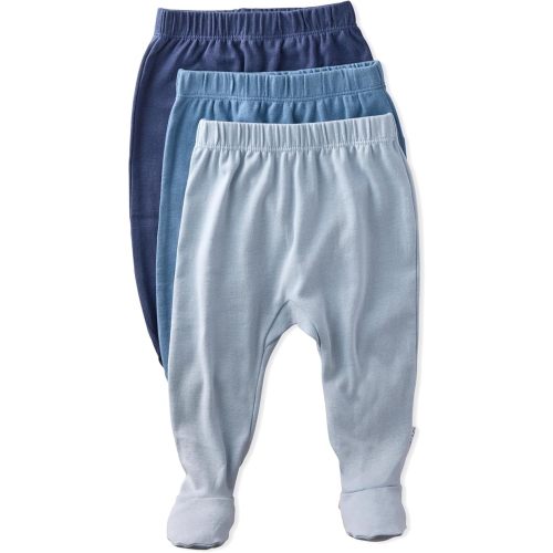 Unisex-Baby Fallon 3-Pack Footed Pants 100% Organic Cotton Bottoms for Baby Boys & Girls
