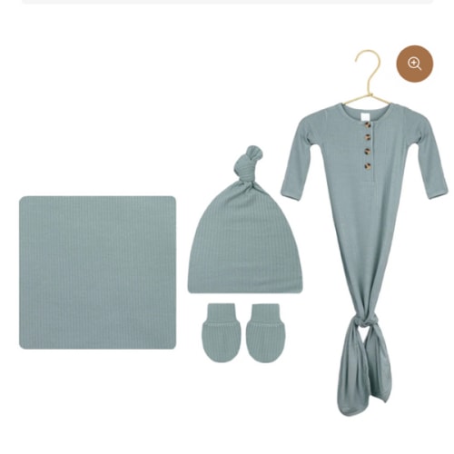 Ford Ribbed Newborn Hat Bundle (Gown)