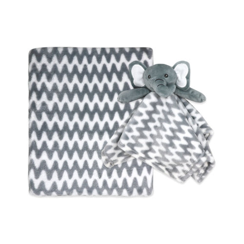 Ebern Designs Baby Boys and Baby Girls Plush Blanket with Nunu Lovey Toy | Wayfair