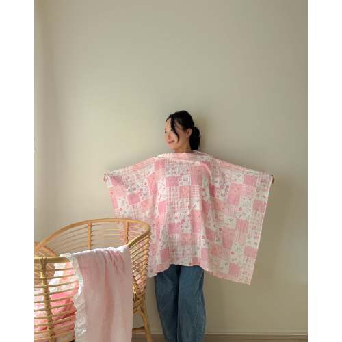 Organic Muslin Nursing Cover - Blush Garden