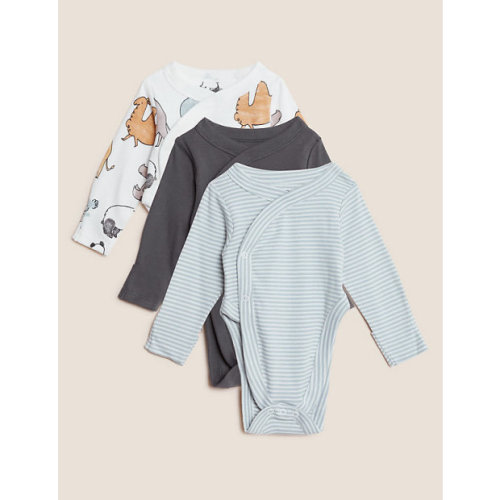 M&S Collection Hip Dysplasia Pure Cotton Bodysuits