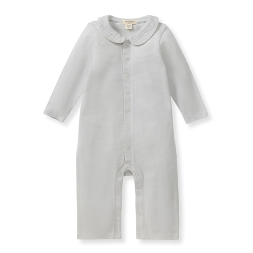 Muslin Collar Baby Boy Blue Jumpsuit – Burt's Bees Baby