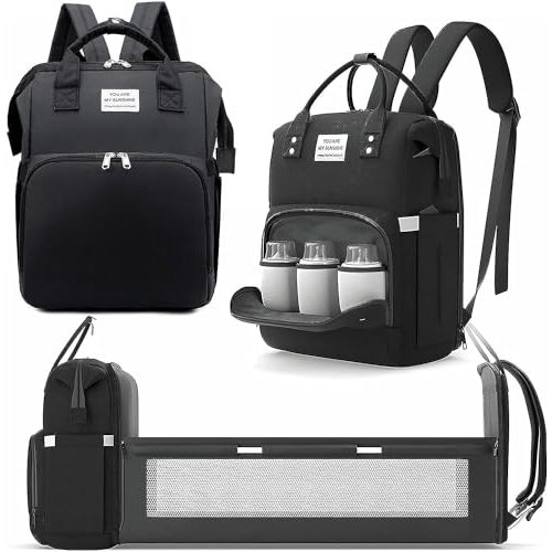 Diaper Baby Bag Backpack with Changing Station Changing Pad Baby Nursing Bag Baby Shower Tote Waterproof Large Capacity