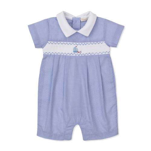 CLB Summer Medley 26 Blue Woven Short Playsuit