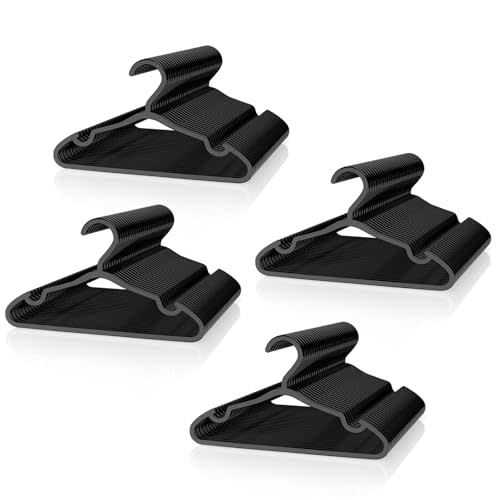 VILICK Plastic Kids Hangers - 100 Pack Non-Slip Baby Clothes Hangers for Closet, Toddler & Newborn Clothing Pants, Skirts, Coats (Black)
