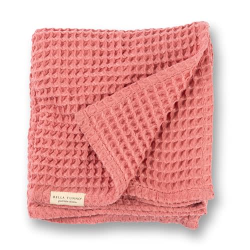 Bella Tunno Waffle Baby Blanket, 100% Cotton, Soft, Breathable & Lightweight, 40" x 40" Swaddle Blanket for Newborns, Infants, Boys & Girls, Cozy Throw for Crib, Stroller, Travel & Nursery