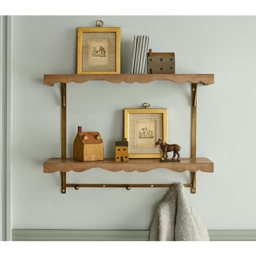 Chris Loves Julia Metal and Wood Tiered Shelf (24"x 18") | Pottery Barn Kids