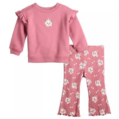 Baby Girl Jumping Beans® Disney's Aristocats Marie Flutter Sleeve Crew & Legging Set
