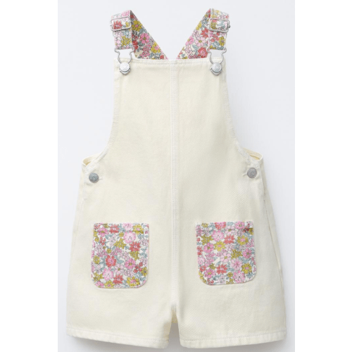 2T FLORAL TWILL OVERALLS - Pink | ZARA United States