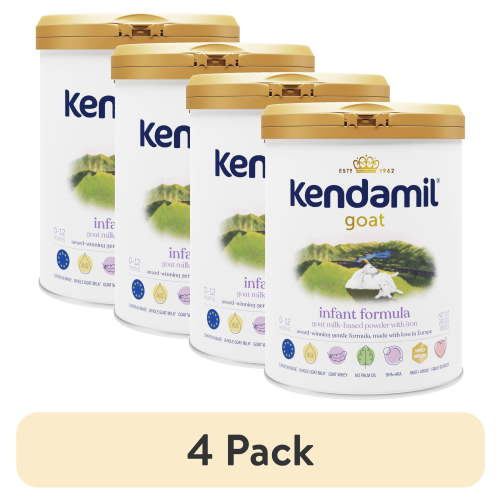 (4 pack) Kendamil Goat Baby Formula Powder, European, Whole A2 Milk, with HMOs, Prebiotics, No Palm Oil or Soy, with DHA, 28.2oz