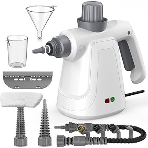 High-Power Handheld Steam Cleaner – 1300W, 230°F, Chemical-Free, 14-Piece Accessory Set, Safety Lock, Ideal for Deep Cleaning