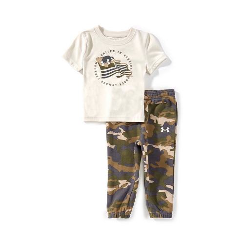 Under Armour Baby Boys Short Sleeve Freedom Flag T-Shirt & Matching Jogger Pants Set