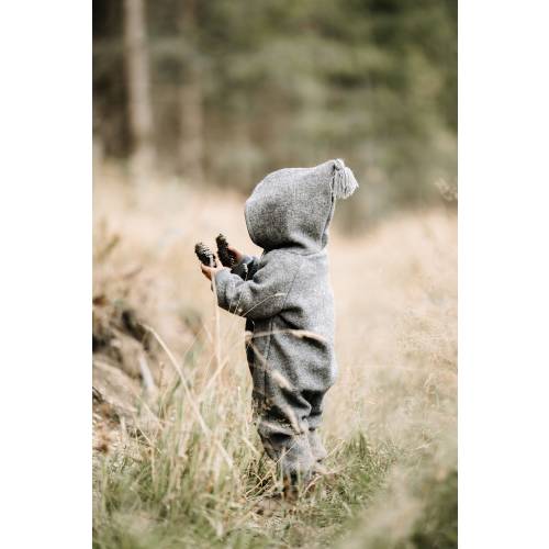 Custom-made boiled wool overall | Boiled wool | Wool suit | Boiled wool overall | Children | Lined | Size 50 (gray and #5 for inside lining)