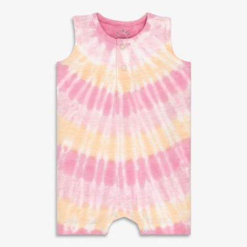 Primary Baby Tank Shortie In Tie-Dye In Warm Sunburst Tie Dye Size 6-12 Months
