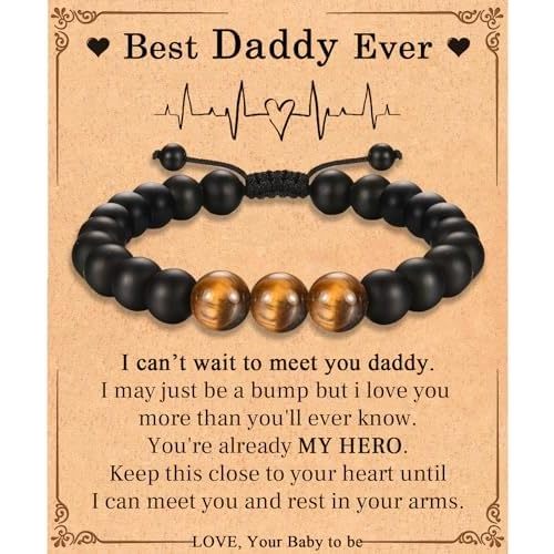 Best Ever Gifts for Mens Teen Boys, Beads Bracelet Gifts for Friend Brother Uncle Boyfriend Grandpa Dad Son Grandson Nephew New Dad Stepdad Husband on Birthday Christmas Valentines Fathers Graduation