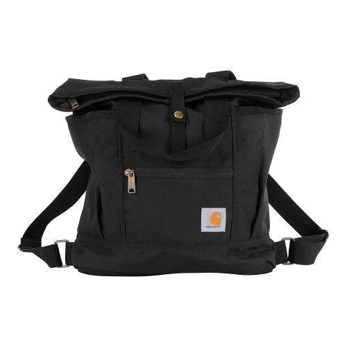 Carhartt Convertible Backpack Tote Bag, Durable with Adjustable Backpack Straps and Laptop Sleeve, Convertible Backpack Tote (Black)