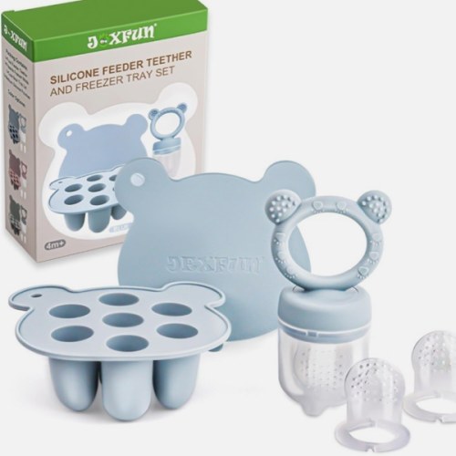Baby Breastmilk Popsicle Molds & Fruit Feeder Infant Food Freezer Tray Storage