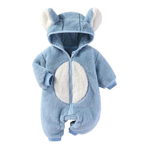 XFHLMJFF Boys Girls Animal Jumpsuits Hooded Cartoon Coveralls Long Sleeve Warm Winter Outerwear Jumpsuit Size 0-3 Months