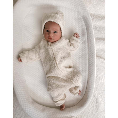 Luna + Luca Baby Jumpsuit in White - Bear Cozy – EasyTot
