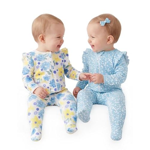 Yoofoss Baby Sleepers Baby Girl Clothes 100% Cotton Pajamas for Newborn 0-3 3-6 6-9 Months Sleep and Play Pjs