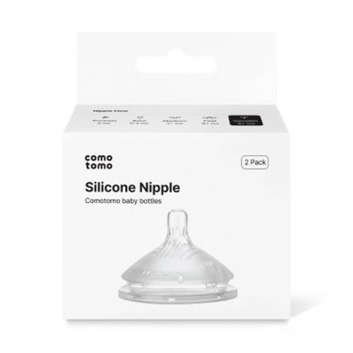 Comotomo Silicone Replacement Bottle Nipples Gen 2 - 2pk - Level 4 - Variable Flow