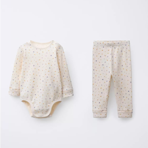 FLORAL PRINT BODYSUIT AND LEGGINGS SET - Ecru | ZARA United States