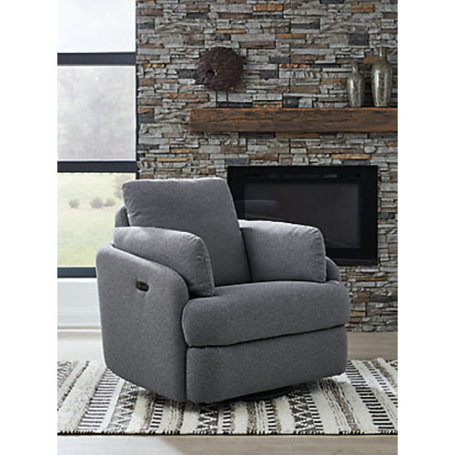 Alainmont Next-Gen Nuvella Next-Gen Nuvella™ Performance Fabric Swivel Power Recliner