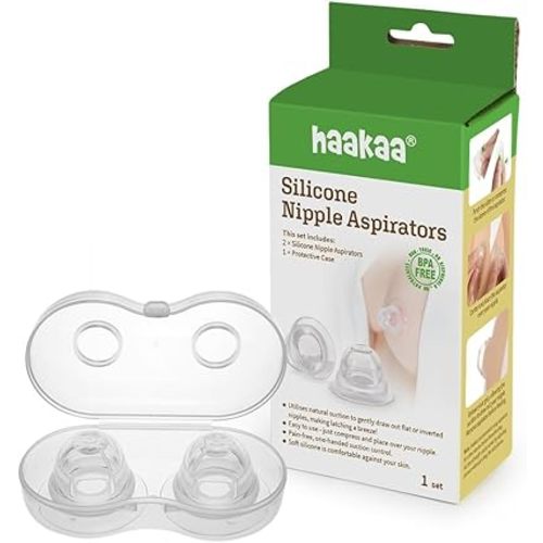 Haakaa Silicone Inverted Nipple Corrector, 2 pk BPA, PVC and Phthalate Free