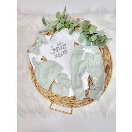 Gender Neutral Coming Home Outfit HELLO I'm New Here - Etsy