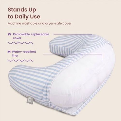 Boppy New Nursing Pillow - Vintage Blue Stripes