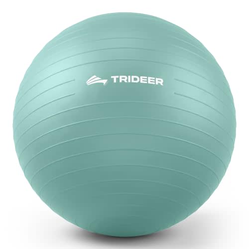 Trideer Yoga Ball for Exercise, Pregnancy, Active Sitting, 55/65/75cm | Non-Slip Durable PVC,Home-Friendly Neutral Colors,Versatile Everyday Use,Balance, Core & Flexibility Training