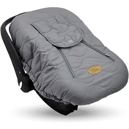 Cozy Cover Infant Car Seat Cover (Gray Quilt) - The Industry Leading Infant Carrier Cover Trusted by Over 6 Million Moms Worldwide for Keeping Your Baby Cozy & Warm
