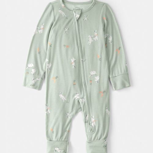 Baby Bunny 2-Way Zip PurelySoft Sleeper - Green | Carter’s Oshkosh Canada