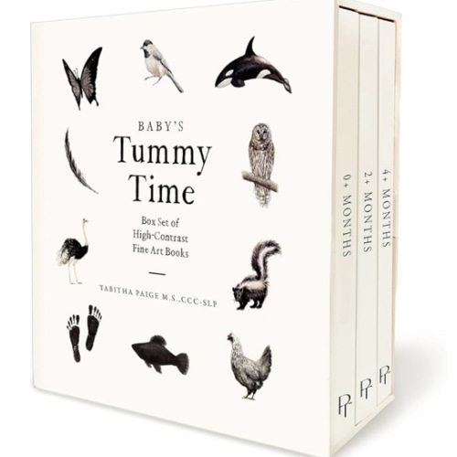 Baby's Tummy Time Book Box Set: A 3-Book Box Set of High-Contrast Art for Visual Stimulation at Tummy Time (Tabitha Paige Children's Book Series)