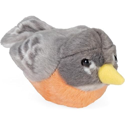 Wild Republic Audubon, American Robin Plush Authentic Sound, Stuffed Animal, Bird Toys for Kids, American Robin