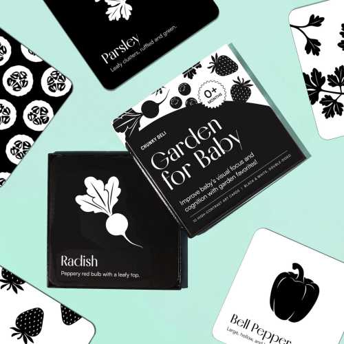 Garden For Baby High Contrast Baby Art Cards, Newborn Tummy Time