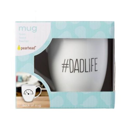 Pearhead Dadlife/fuel Gauge Ceramic Mug Drinkware - White 16oz
