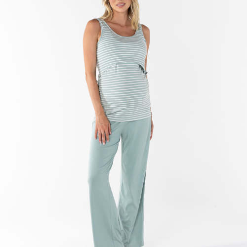 Elara Maternity & Nursing 2-Piece Set in Sage Green – Angel Maternity USA