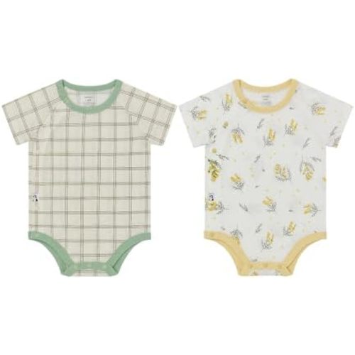 Konny Baby Bodysuit Cotton Mesh Short-Sleeve Newborn Baby Boy Girl Spring Summer Clothes