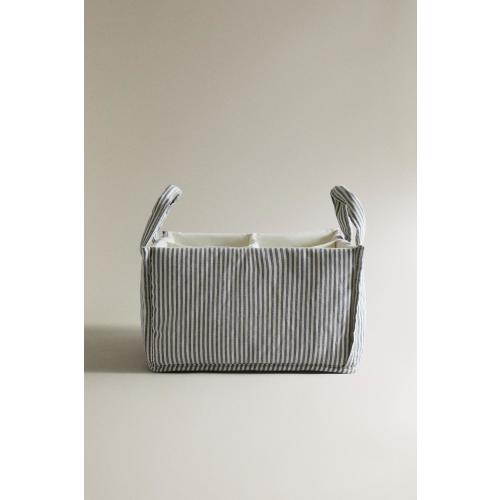 STRIPED BABY CLOTHES ORGANIZER WITH HANDLE