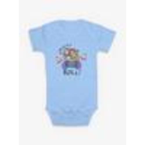 Disney Pixar Toy Story We're On A Roll Buzz And Woody Infant Bodysuit - BLUE | BoxLunch
